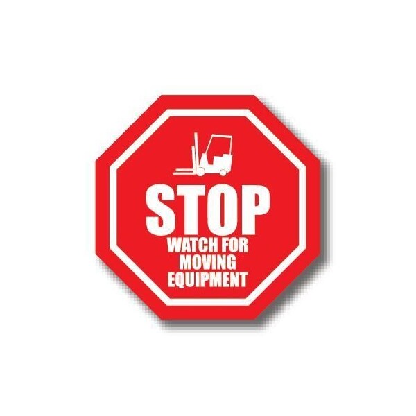 Ergomat 20in OCTAGON SIGNS - Stop Watch for Moving Equipment DSV-SIGN 400 #1017 -UEN - main
